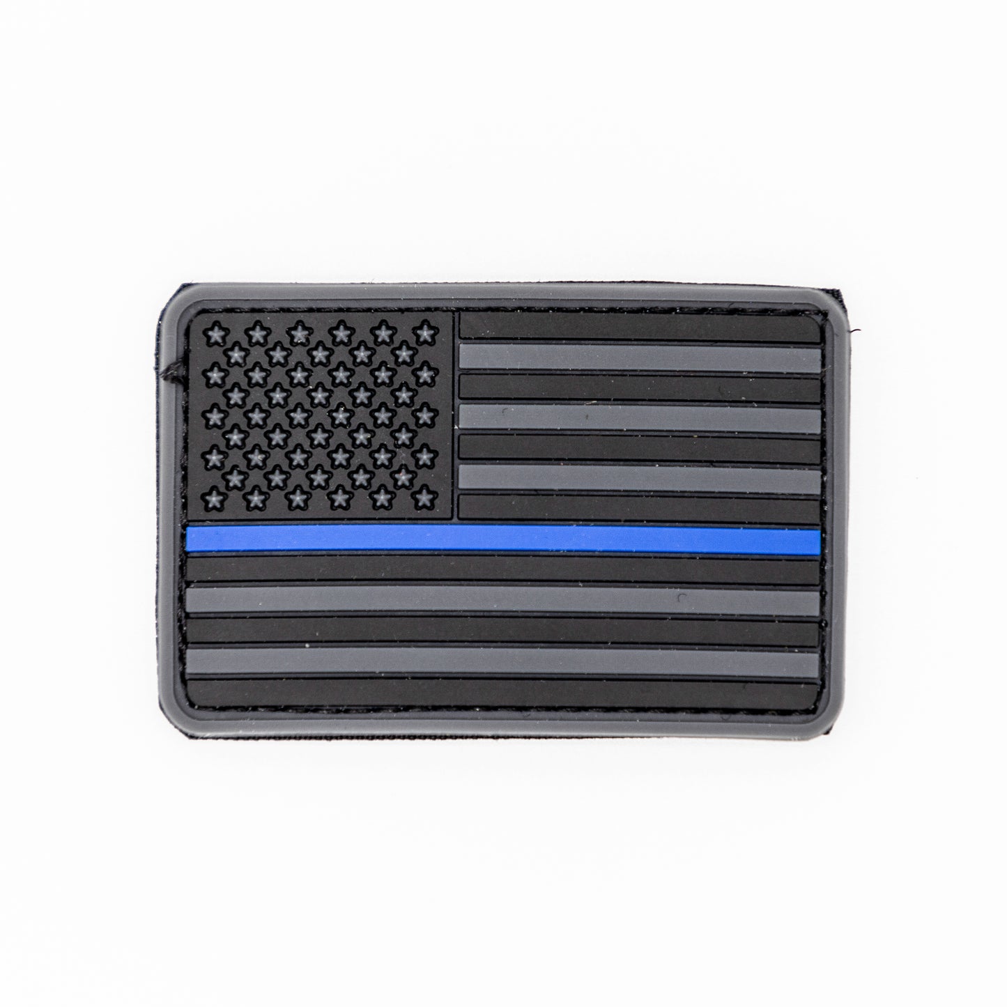 PVC US Flag Blue Line Hat Patch
