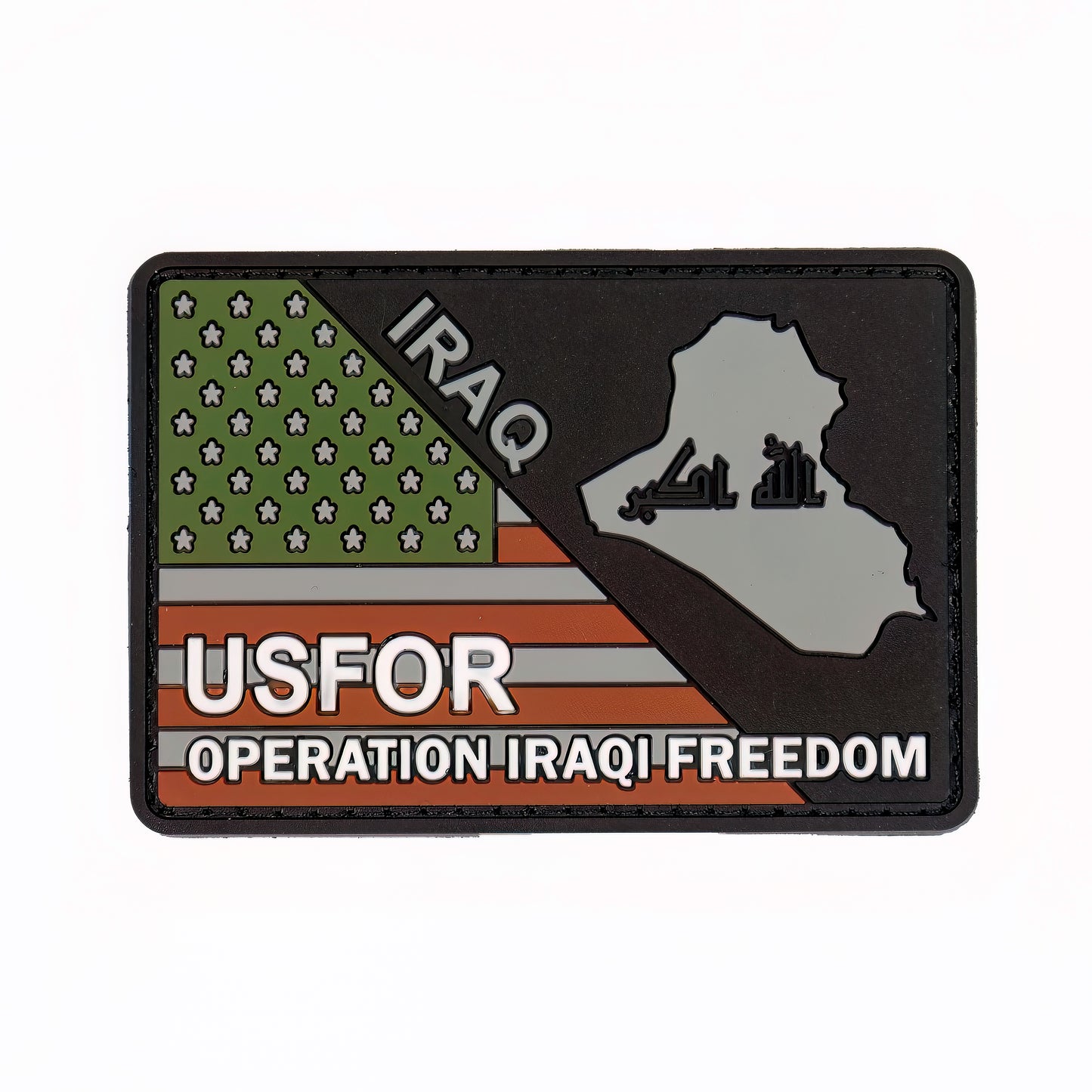 3x2 Iraq Patch-Gray