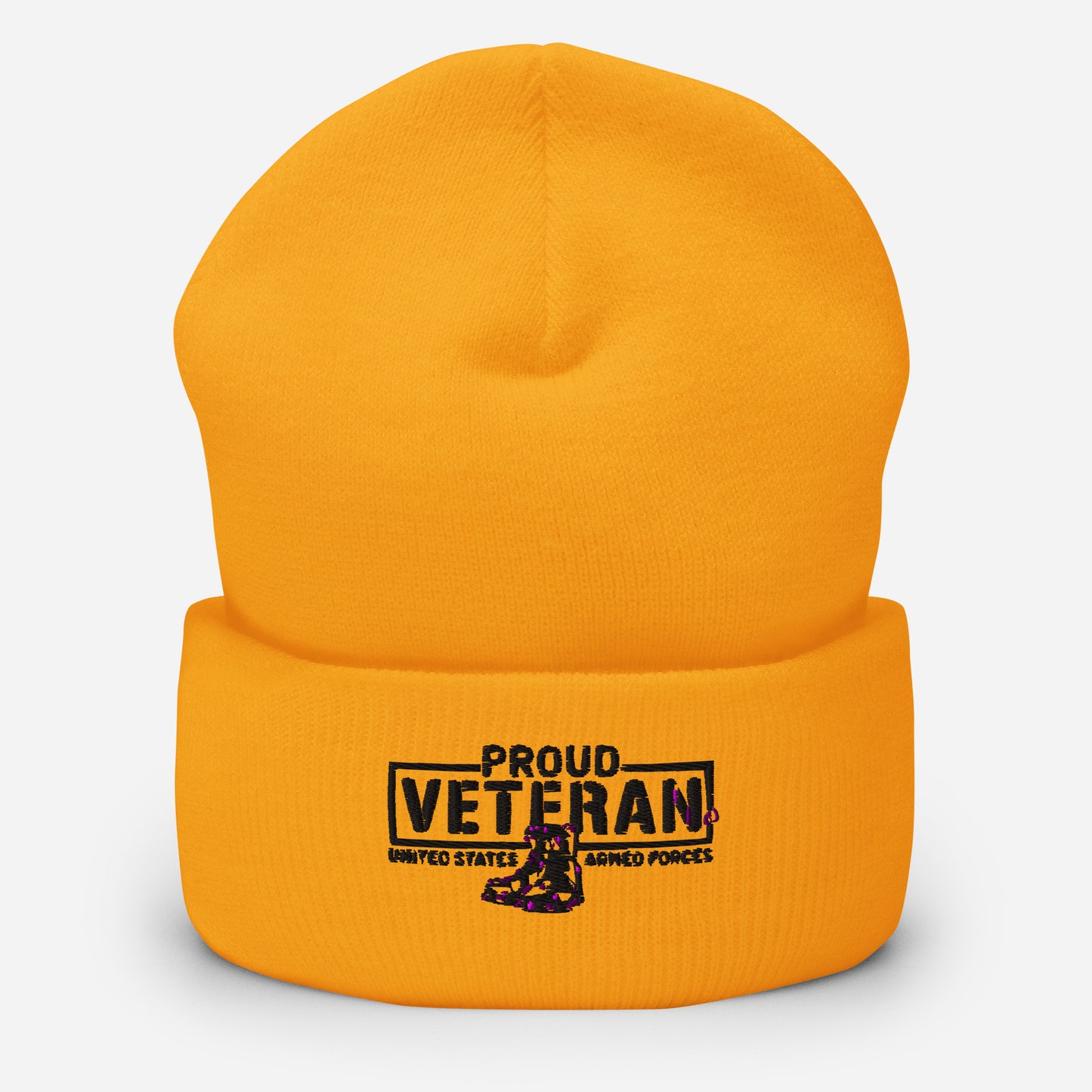 Proud Veteran Cuffed Beanie