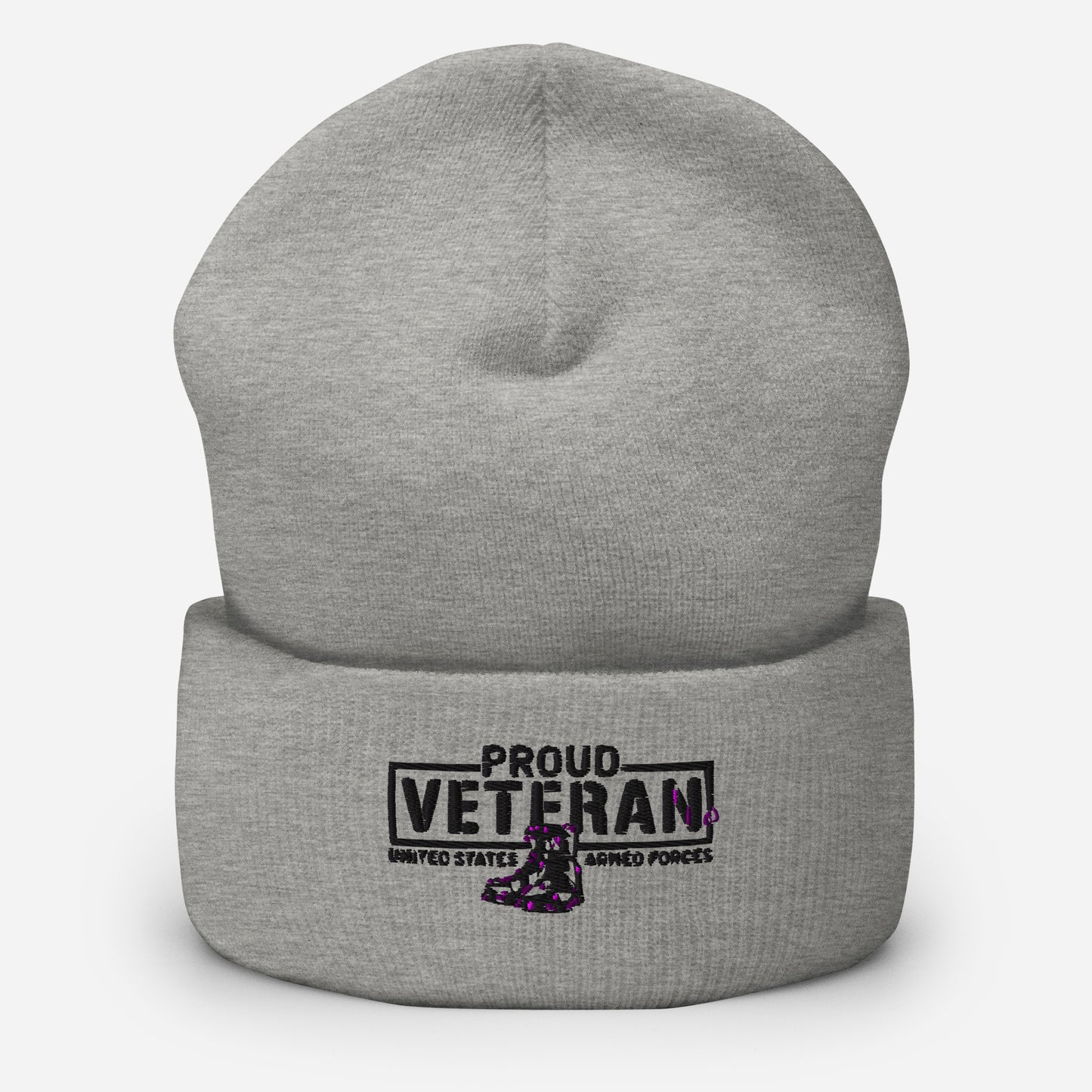 Proud Veteran Cuffed Beanie