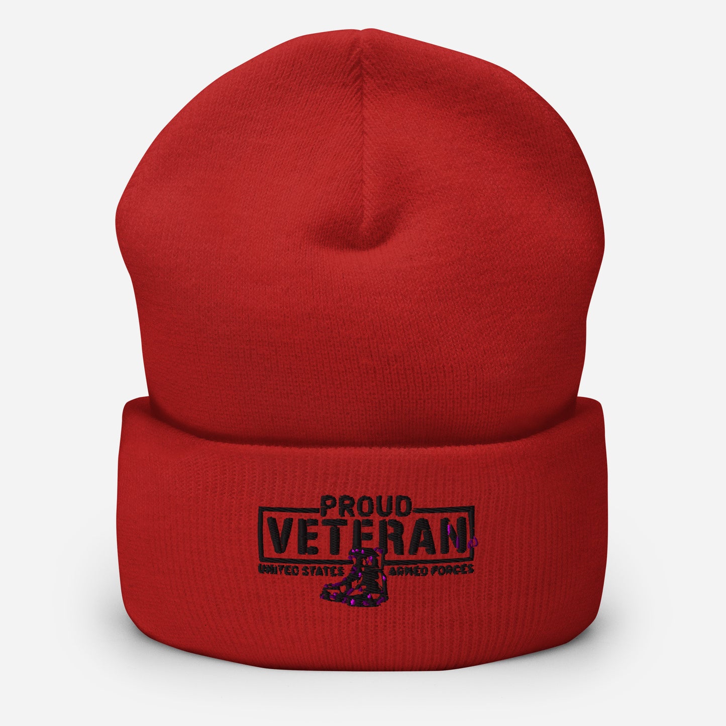 Proud Veteran Cuffed Beanie