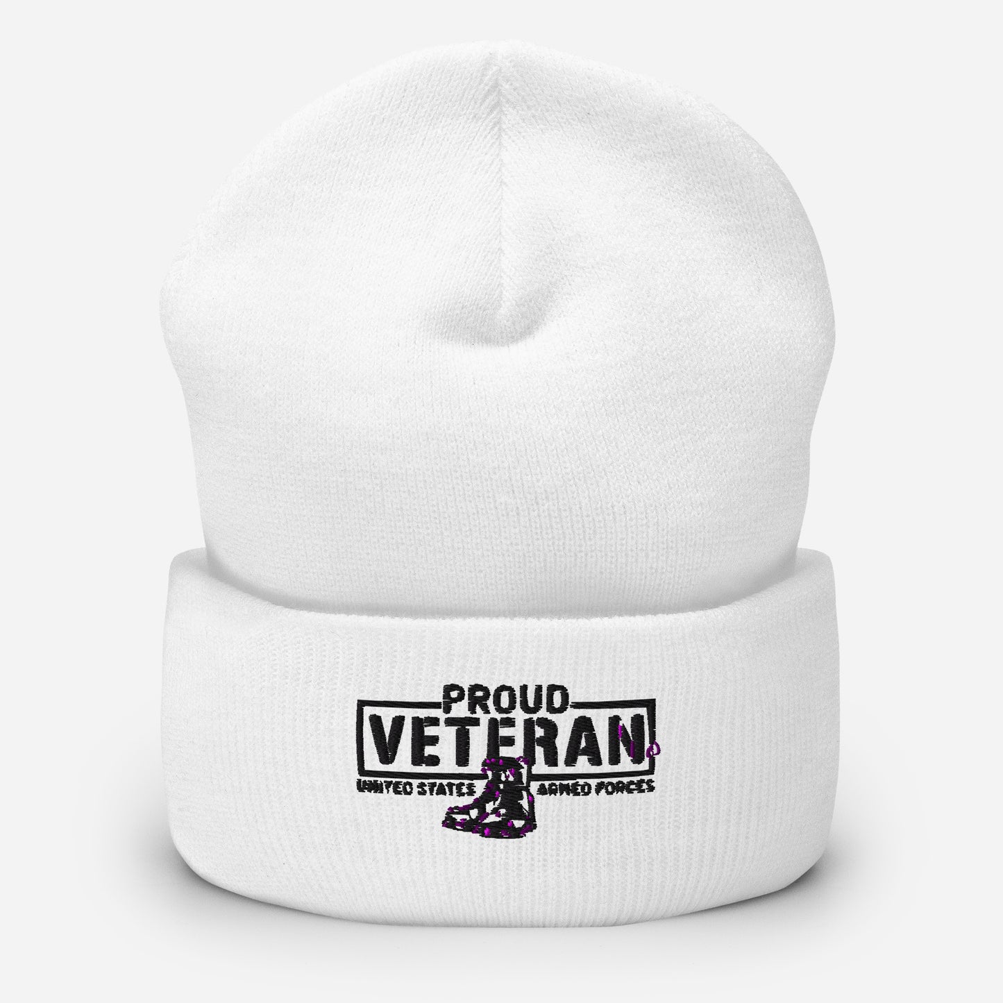 Proud Veteran Cuffed Beanie