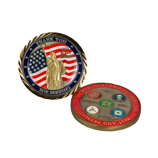 Thank You for Serving Challenge Coin